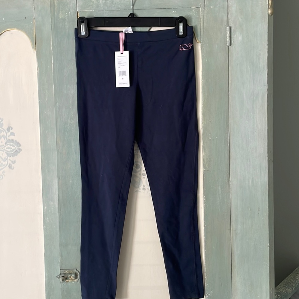 NWT girls vineyard vines navy leggings size M